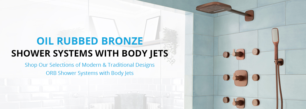 Oil Rubbed Bronze Shower Systems with Body Jets